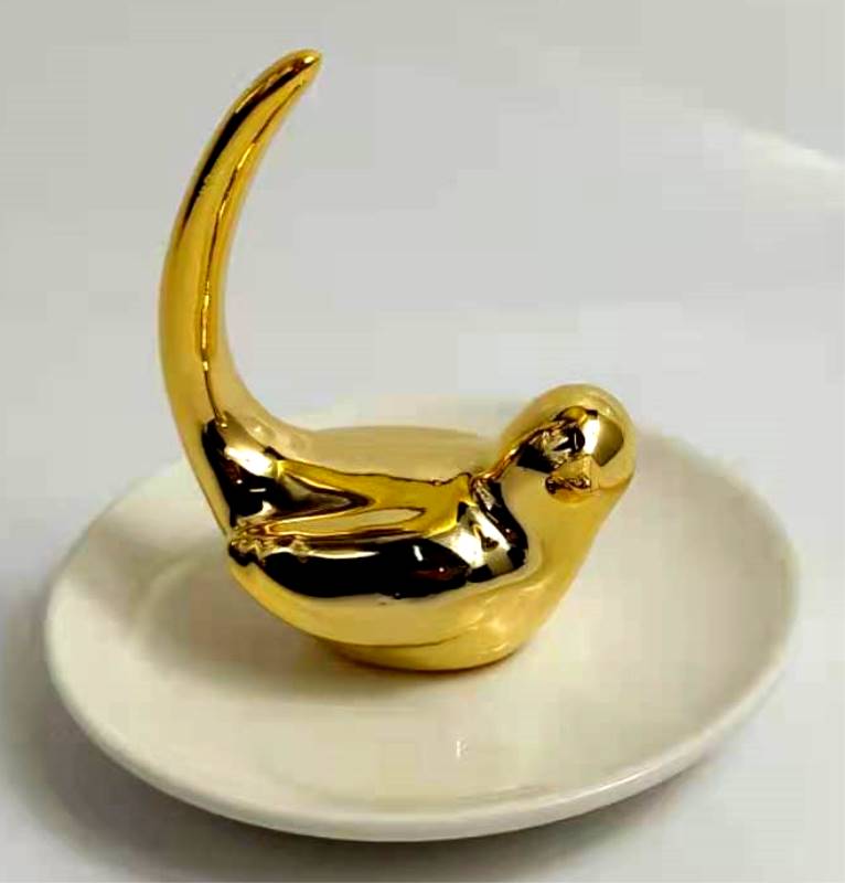 Bird Ring Holder - Gold