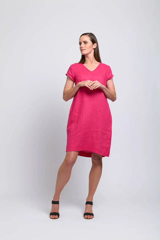 Fringe Festival Dress By Foil - Pink Flash