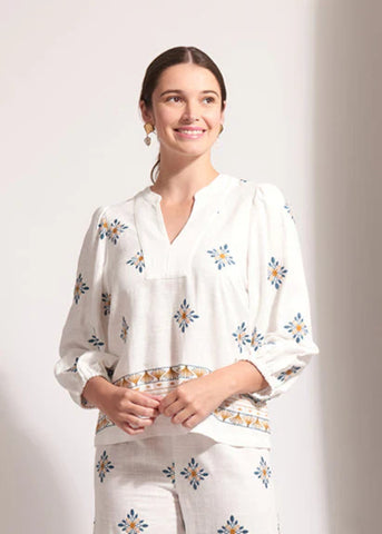 Sew Fancy Top By Foil - Pink Tile