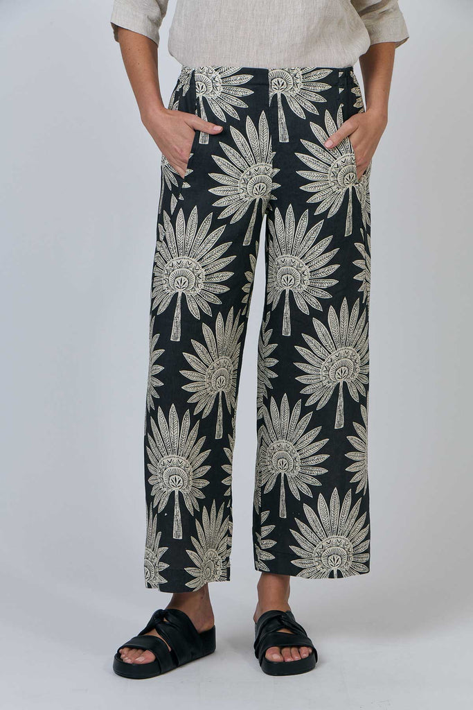 Classic Linen Pants By Naturals By O&J - Date Palm