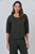 Button Through Relax Fit Linen Top By Naturals By O&J - Licorice