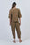 Round Neck 3/4 Sleeve Linen Top By Naturals By O&J - Tobacco