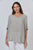 Oversized Draped Linen Top Naturals By O&J - Cement