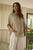 Oversized Draped Linen Top Naturals By O&J - Cement