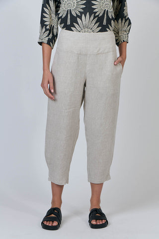 Relaxed Leg Linen Pant By Naturals By O&J - Sand