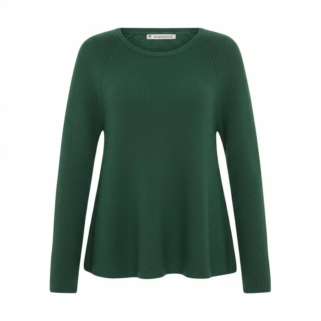 Gertie Lambswool A-Line Jumper By Mansted - Emerald