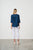 Seersucker Neck Tie Blouse By Holmes & Fallon - Navy