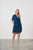 Seersucker Scoop Hem Pocket Dress By Holmes & Fallon - Blue