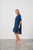 Seersucker Scoop Hem Pocket Dress By Holmes & Fallon - Blue