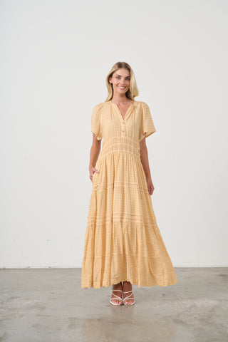 Seersucker Multi Panel Pocket Dress By Holmes & Fallon