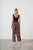 Half Elastic Waist Pant By Holmes & Fallon - Tropical Print Black