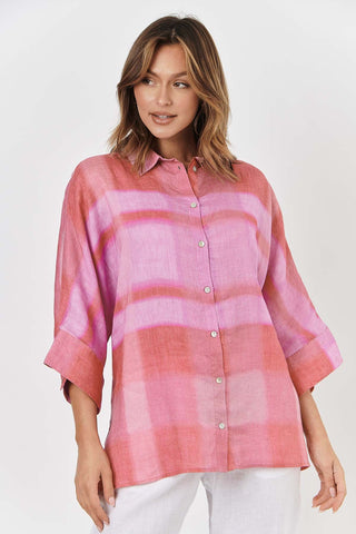 Linen Shirt By Naturals By O&J - Ombre