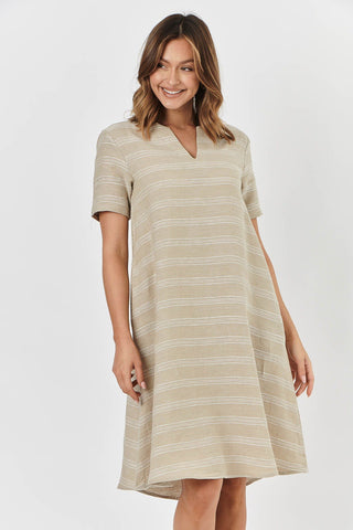 Linen Dress By Naturals By O&J - Treble