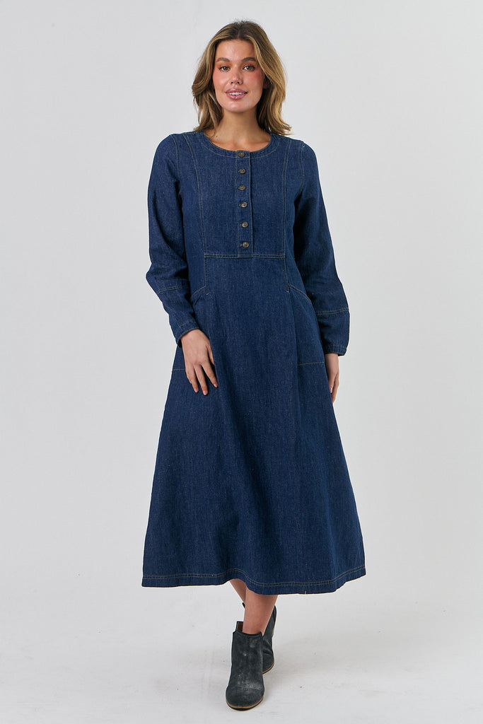 Denim Dress Naturals By O&J - Indigo