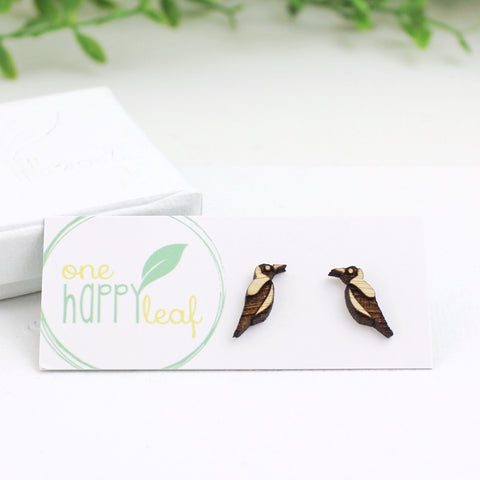 One Happy Leaf Magpie Earrings