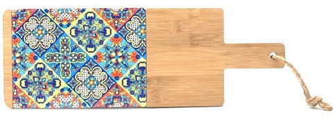 Bamboo With Tile Inlay Cheese Board