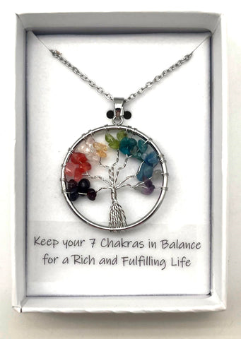 Tree of Life Gemstone Necklace