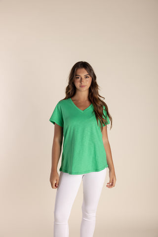 Two T's V-Neck T-Shirt - Sea Green
