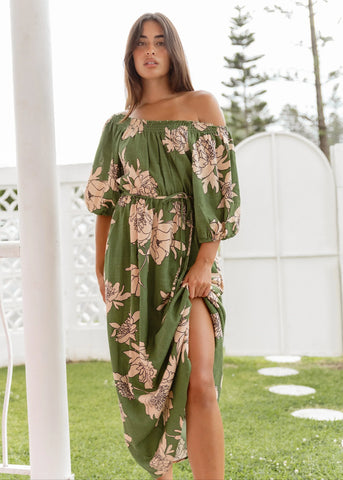 Antonie Off Shoulder Dress By Sass - Moonflower