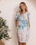 V Neck Sleeve Linen Dress By See Saw - Rome Print