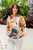 Tencel/Linen Cuff Sleeve Top By See Saw - Abstract