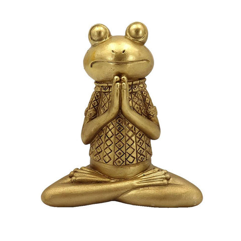 Gold Frog Yoga Statue 3