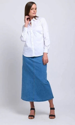 Stevie Skirt By Foil - Denim Wash