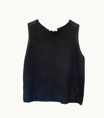 Spring Knitted Tank By Little Lies - Black