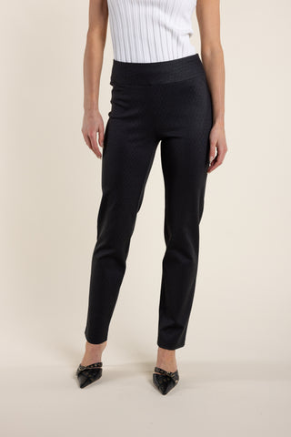 Pull On Slim Pant By Two T's - Mercedes Black