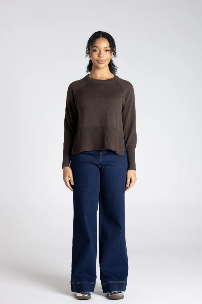 Crew Neck Jumper By Two T's - Brasil Nut