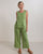 7/8 Seam Detail Linen Pant By See Saw - Pistaschio