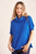 Short Sleeve Cowl Neck Top By See Saw - Ocean