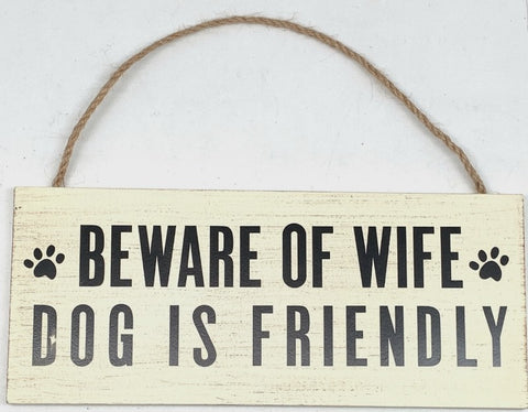 Sign Beware Of Wife - 24x10cm
