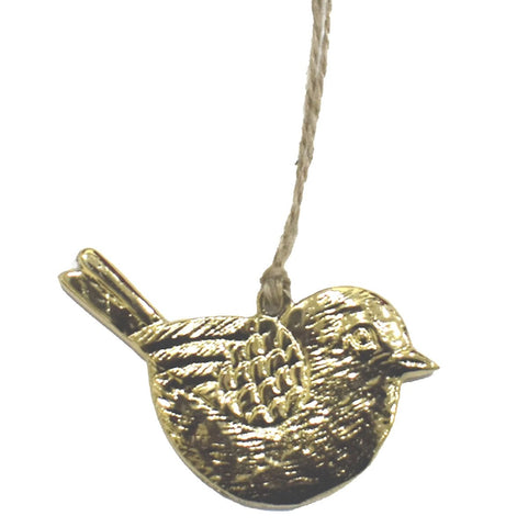 8 cm hanging brass bird