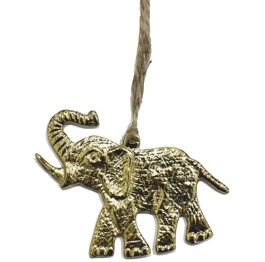 Hanging Brass Elephant - 10cm