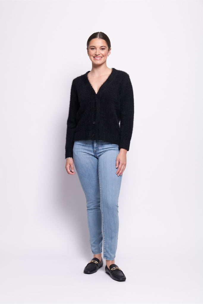 Top Bird Cardigan By Foil - Black