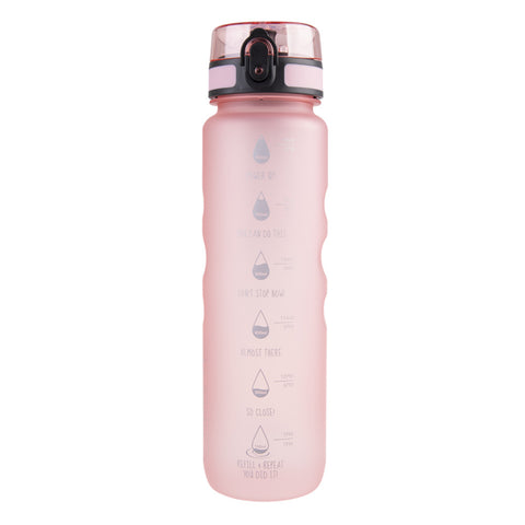 Oasis Tritan Motivational Sports Drink Bottle 1Ltr - Glow Pink