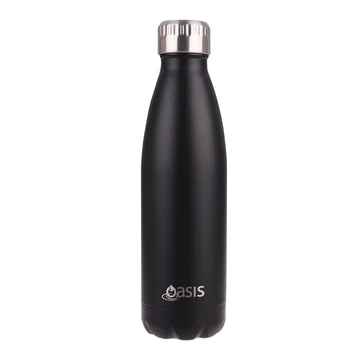 Oasis Stainless Steel Insulated Drink Bottle - 500ml - Matte Onyx