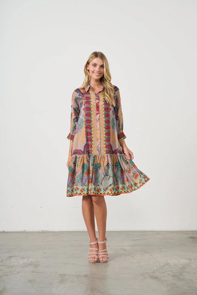 Drop Waist Dress By Holmes & Fallon - Tropical Print