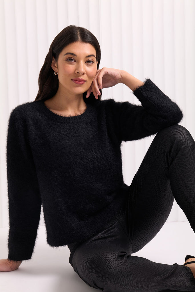 Top Bird Jumper By Foil - Black