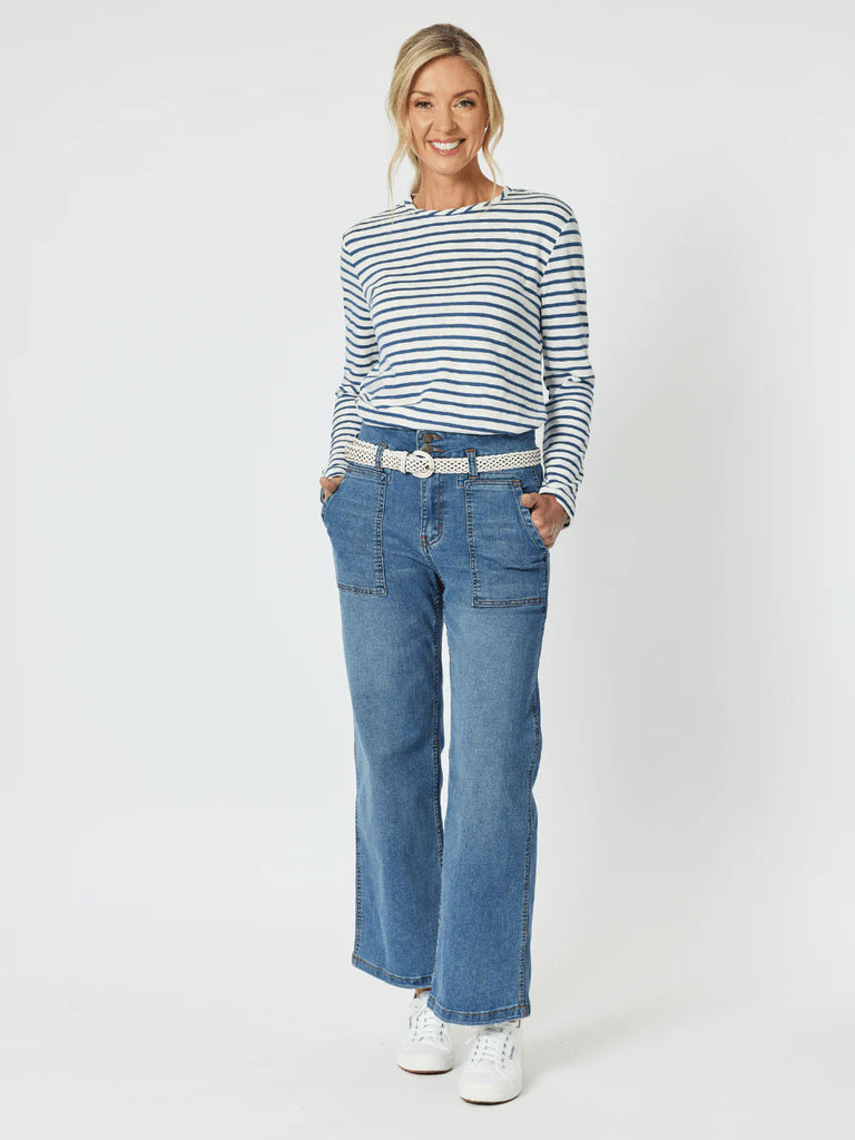 Hudson High Rise Wide Leg Jean By Gordon Smith - Denim