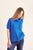 Short Sleeve Cowl Neck Top By See Saw - Ocean