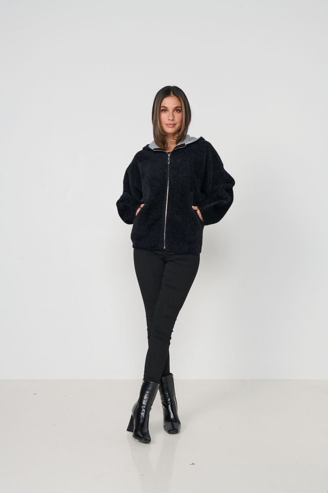 Batwing & Pocket Hoodie By Caju