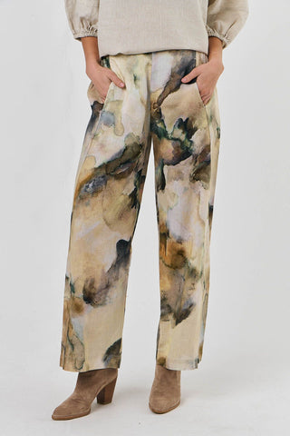 Linen Pant Naturals By O&J - Marble