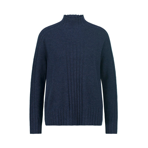 Ruta Rib Funnel Neck Jumper By Mansted - Soft Blue