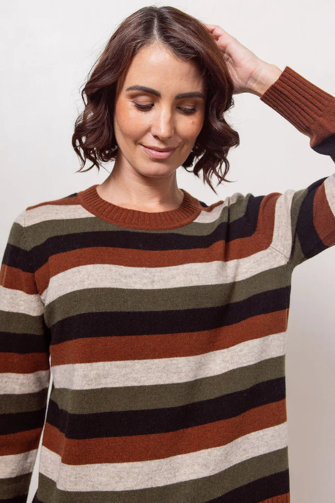 Striped Sweater By See Saw - Cooper/Black Combo