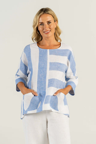 Dolman Sleeve Linen Top By See Saw