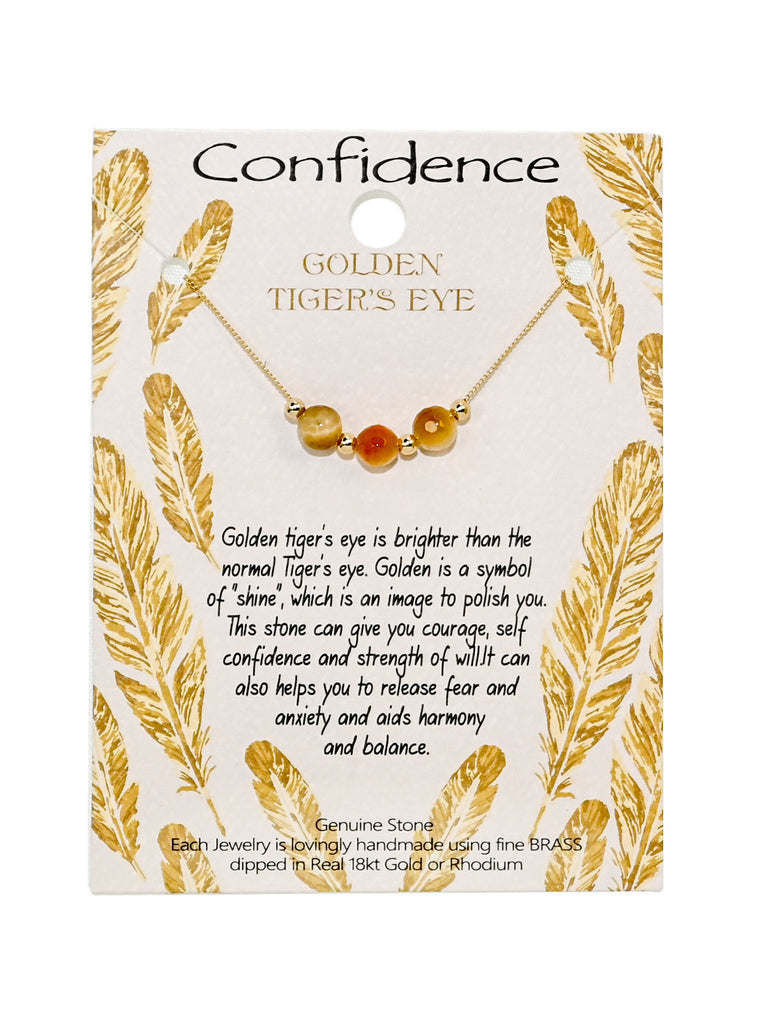 Harmony Stone Necklace - Confidence - Golden Tigers Eye