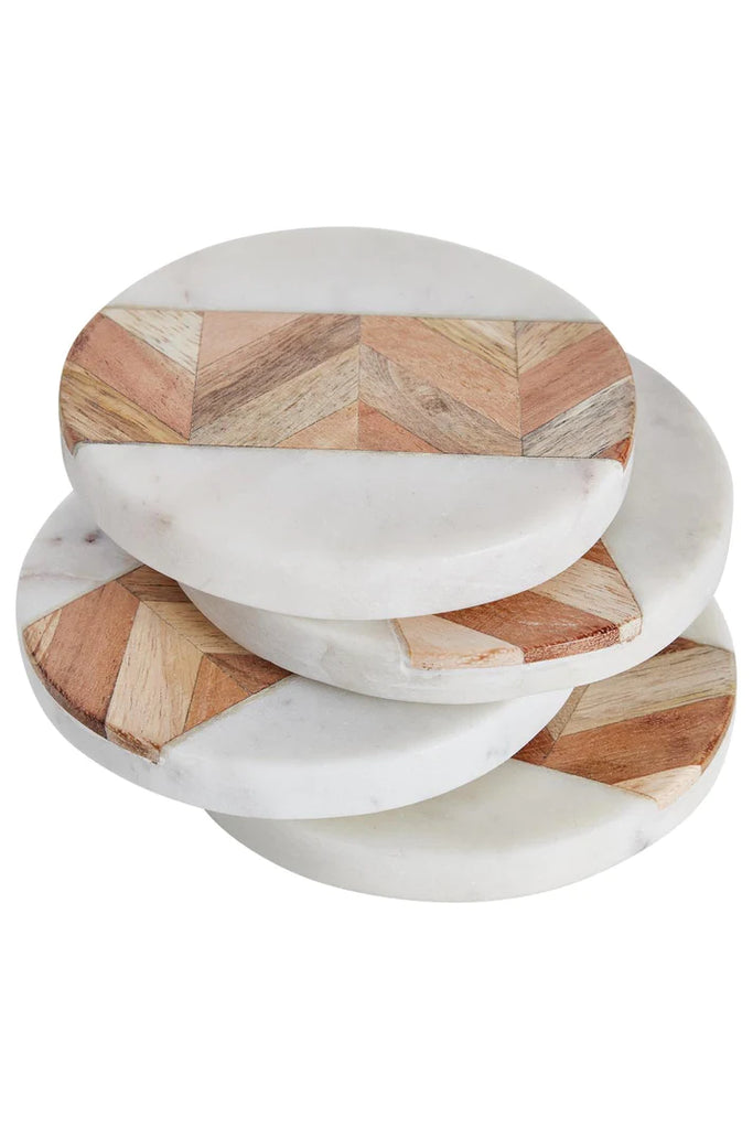 Eb & Ive Studio Coaster Set - Stone & Wood