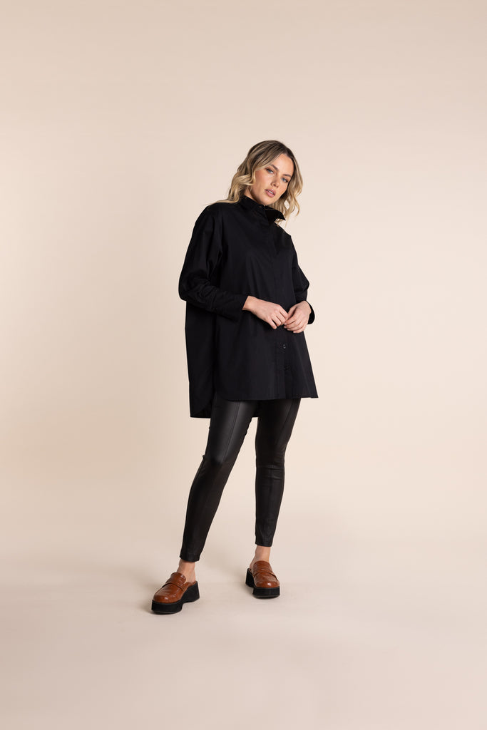 Two T's Poplin Shirt - Black